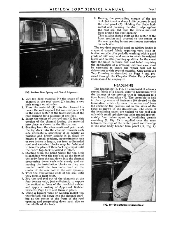 1934 Chrysler Airflow Body Service Manual Page 11
